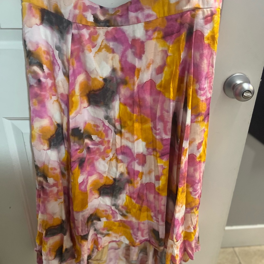 Floral Multicolor Women's off the shoulder Skirt set - Picture 4 of 6